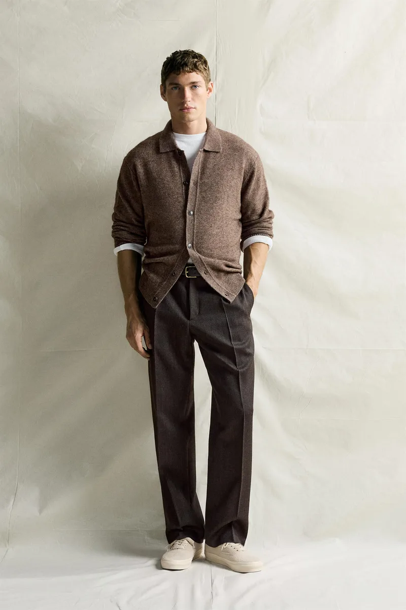 WOOL AND YAK BLEND KNIT OVERSHIRT