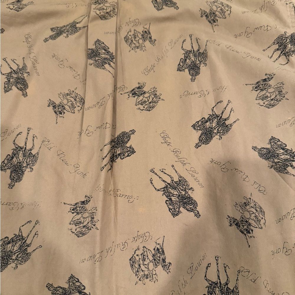 Vintage 90s Chaps Ralph Lauren Western Horse Print Button Down Shirt L - Image 9