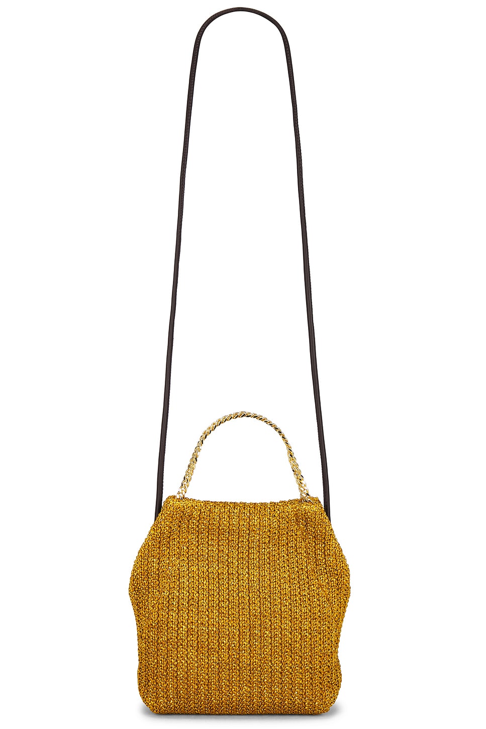 Veronica Beard BOLSO PEQUEÑO DE RAFIA SMALL RAFFIA SLOUCH BAG in Gold