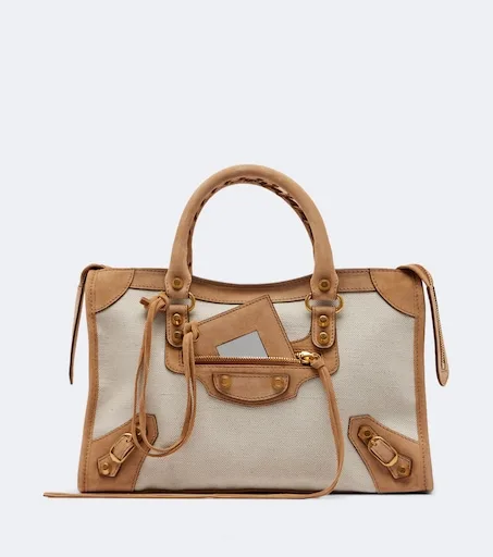 Le City Small canvas top-handle bag