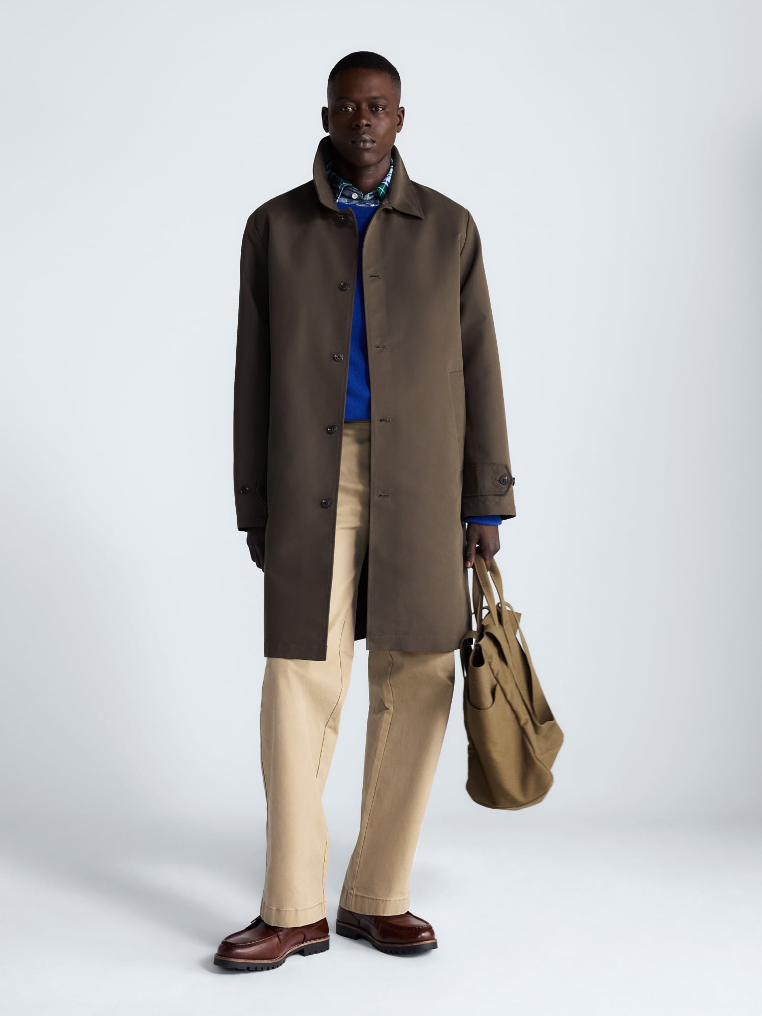 Free Assembly Men's and Big Men's Lightweight Trench Coat, Sizes XS-3XL - Image 3