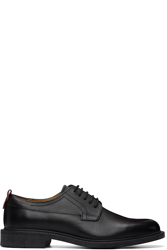 Black Grained Leather Derbys