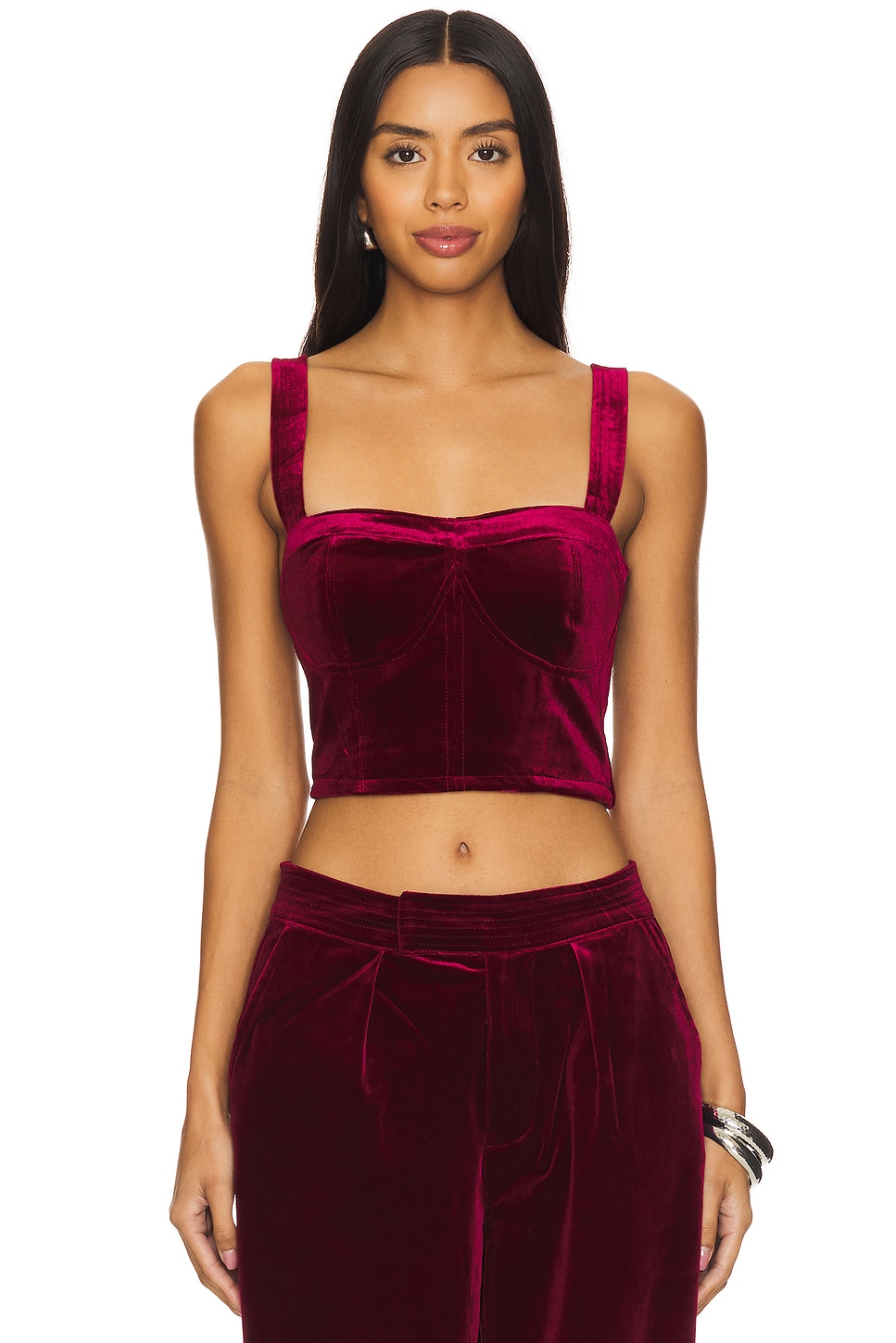 BLANKNYC Velvet Crop Top in Sneak Peak