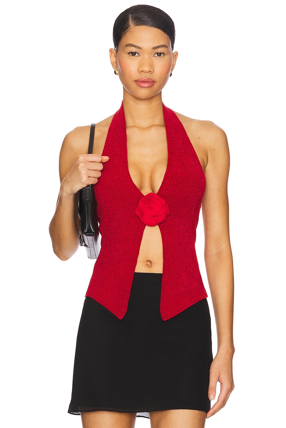 With Jean Rose Top in Red
