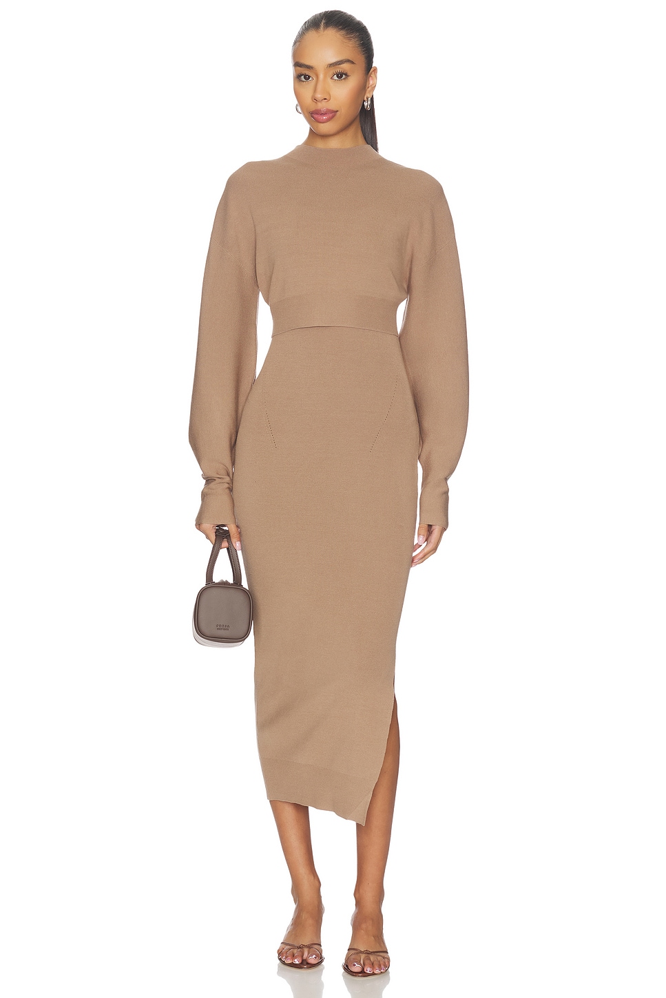 ALLSAINTS Dinah Dress in Pine Bark Brown