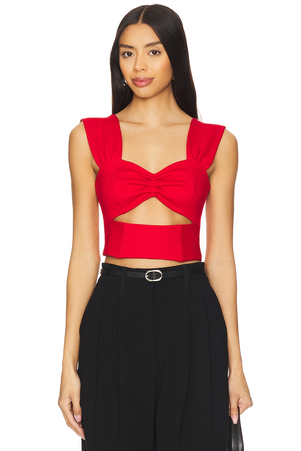 Nonchalant Label Juliana Crop Top in Cherry