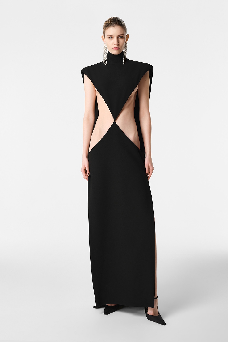 REVOLVE LOS ANGELES Ravena Gown in Black With Black