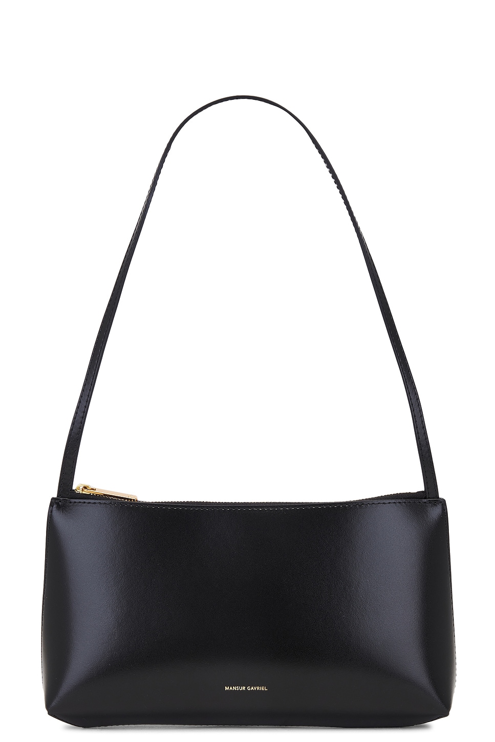 Mansur Gavriel Gaia Shoulder Bag in Black & Flamma