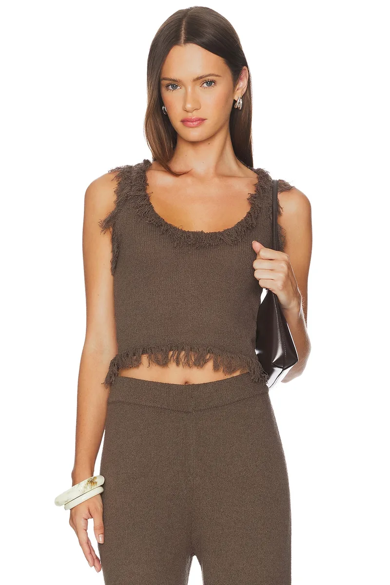 SNDYS Skyler Knit Top in Chocolate