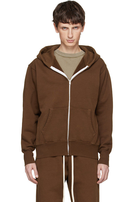 Brown Heavyweight Zip Hoodie