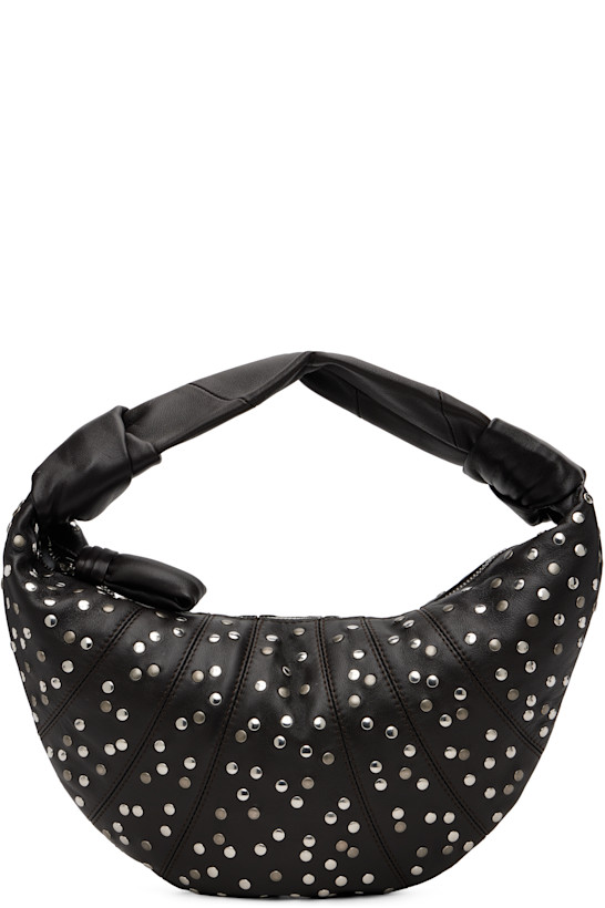 Brown Studs Dots Mini Fortune Croissant Bag