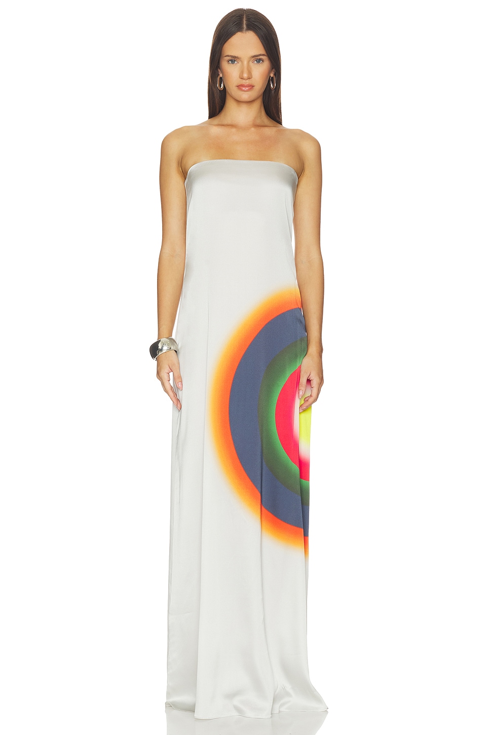 SILVIA TCHERASSI Bahiana Dress in Silver Sun