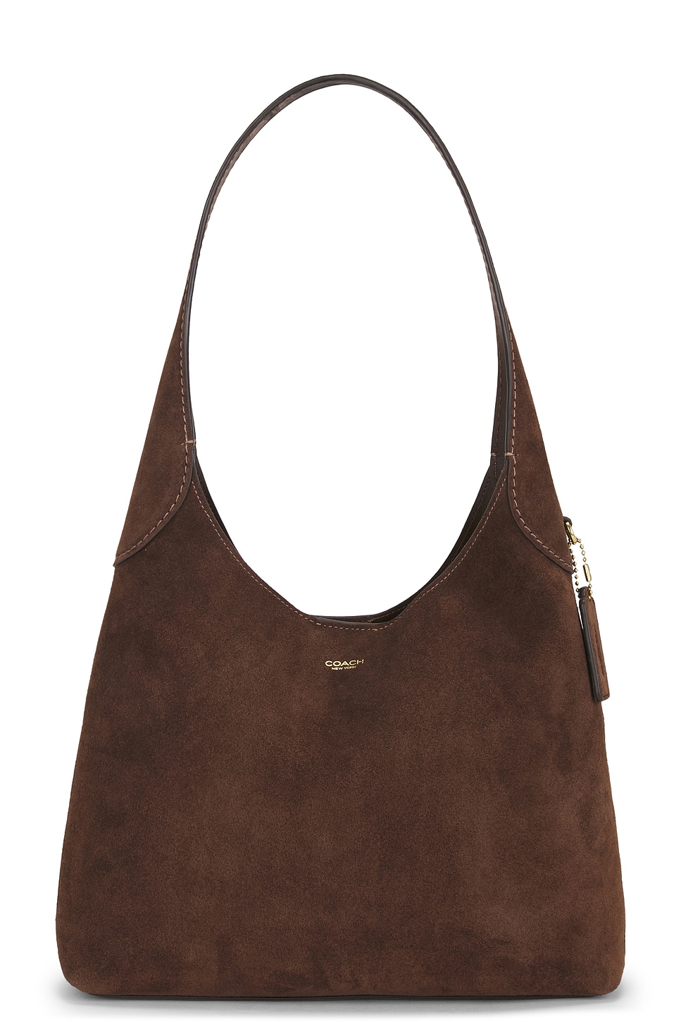 Coach BOLSO HOMBRO SUEDE BROOKLYN SHOULDER BAG 28 in Dark Chocolate