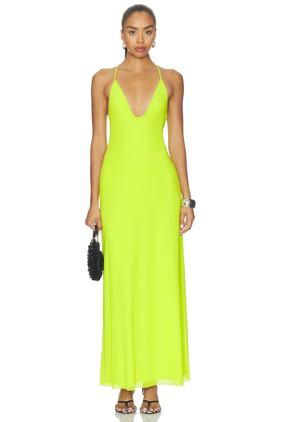 AFRM Romy Dress in Wild Lime