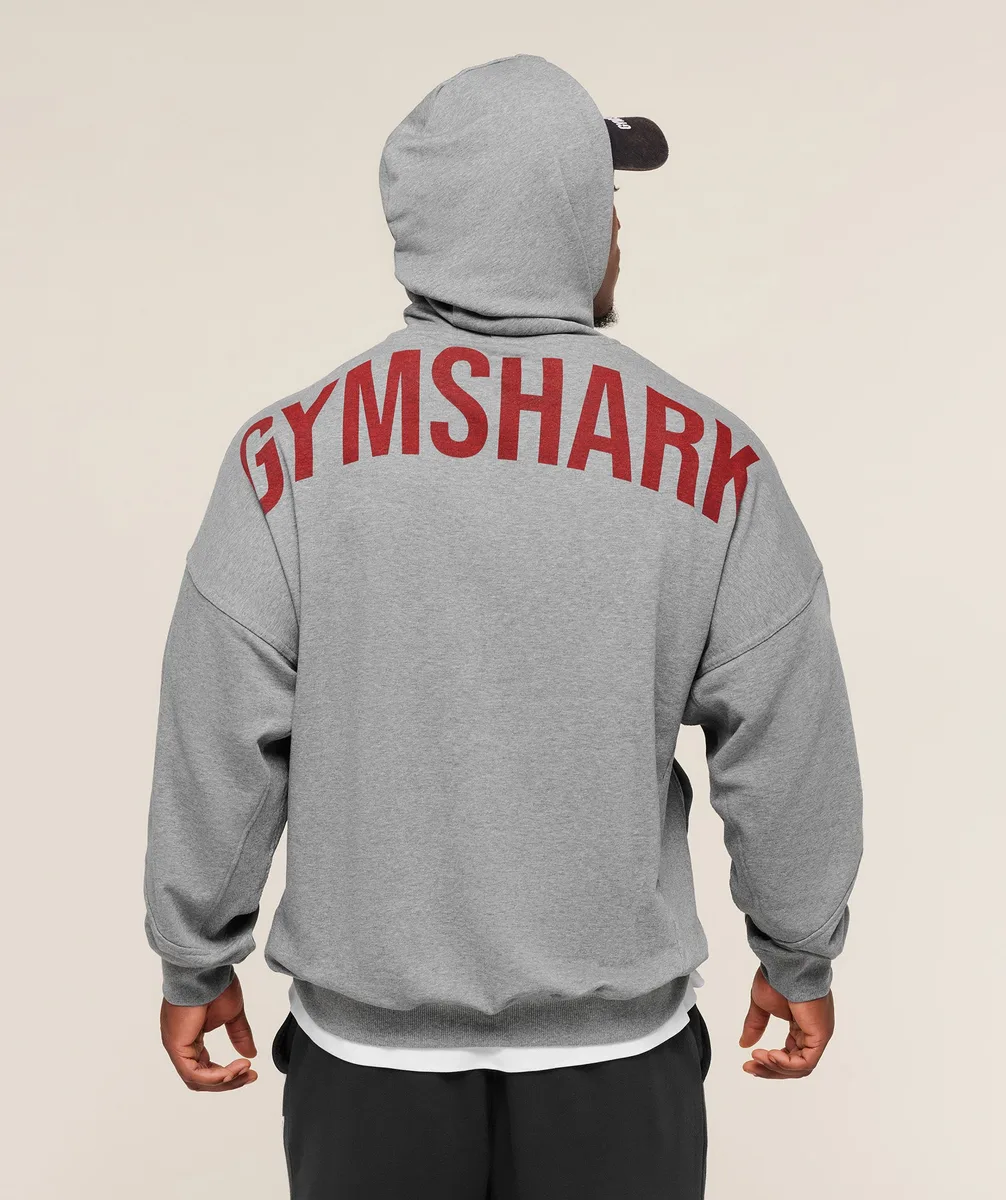 Gymshark Power Oversized Hoodie - Charcoal Core Marl