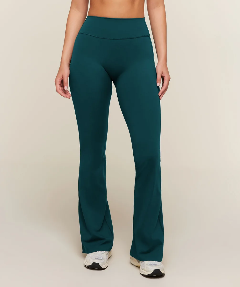 Gymshark Shape Bonded Flared Leggings - Tactical Teal