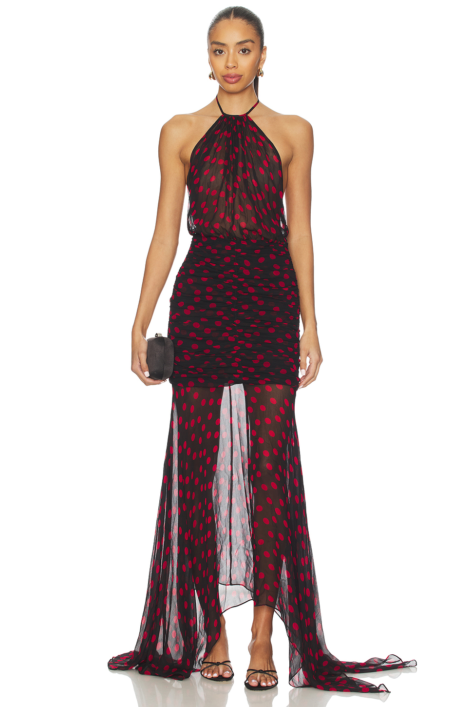 Ronny Kobo Tilda Dress in Black Red