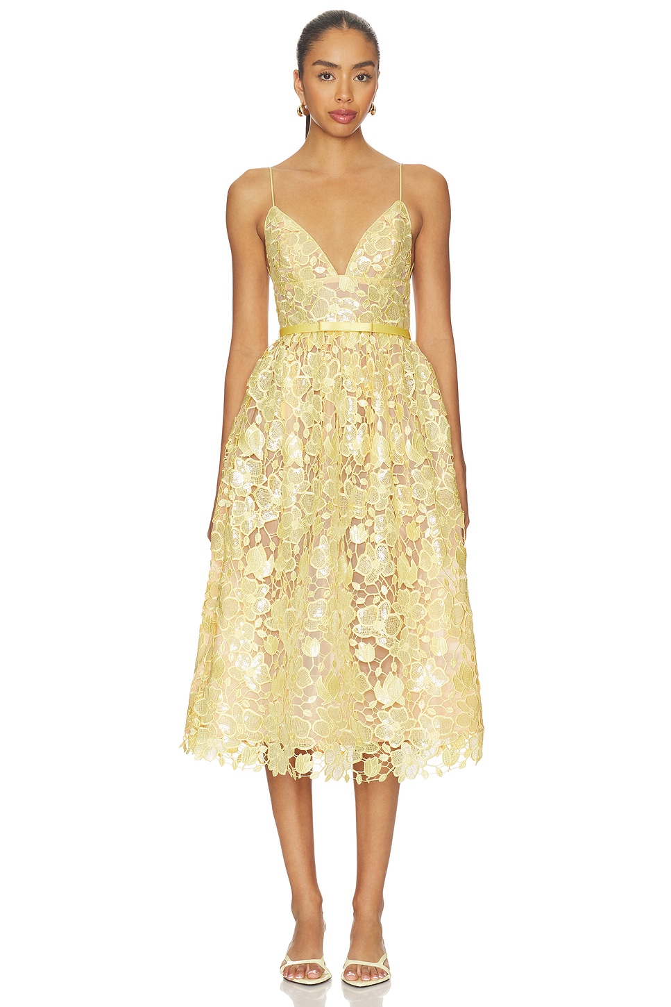 retrofete Eulalia Lace Dress in Yuzu