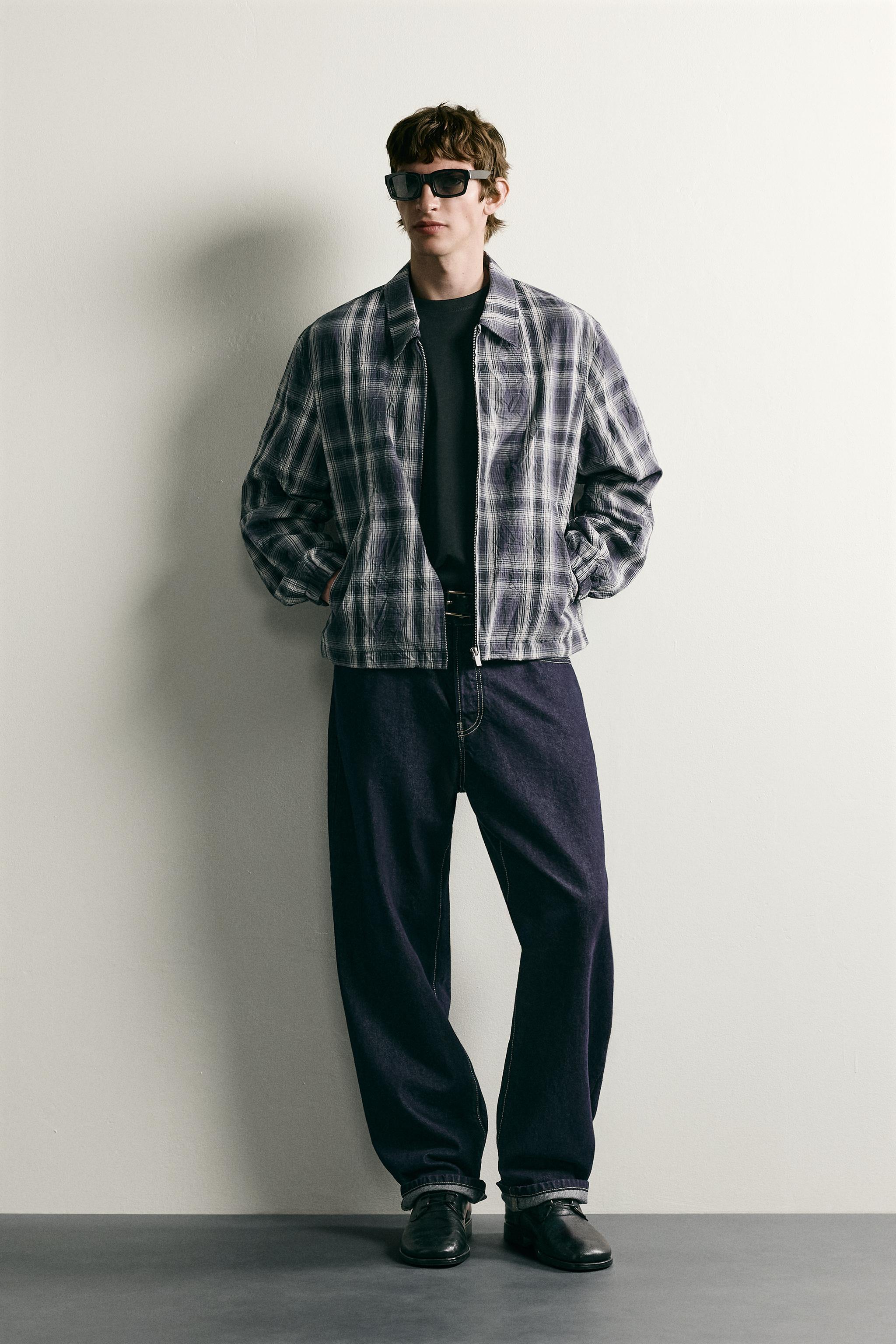 RELAXED FIT PLAID JACKET