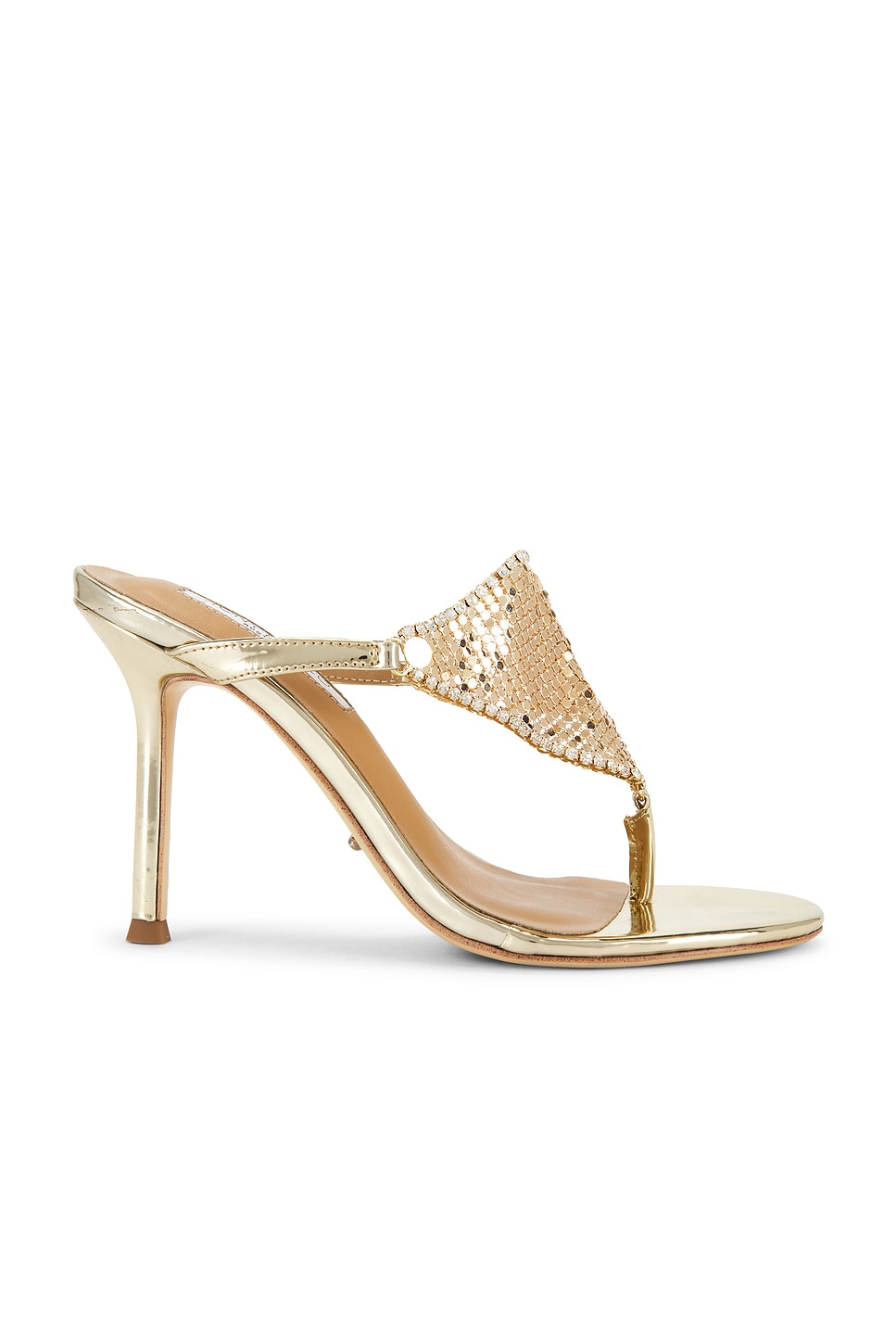 Tony Bianco Demure Sandal in Gold Glomesh