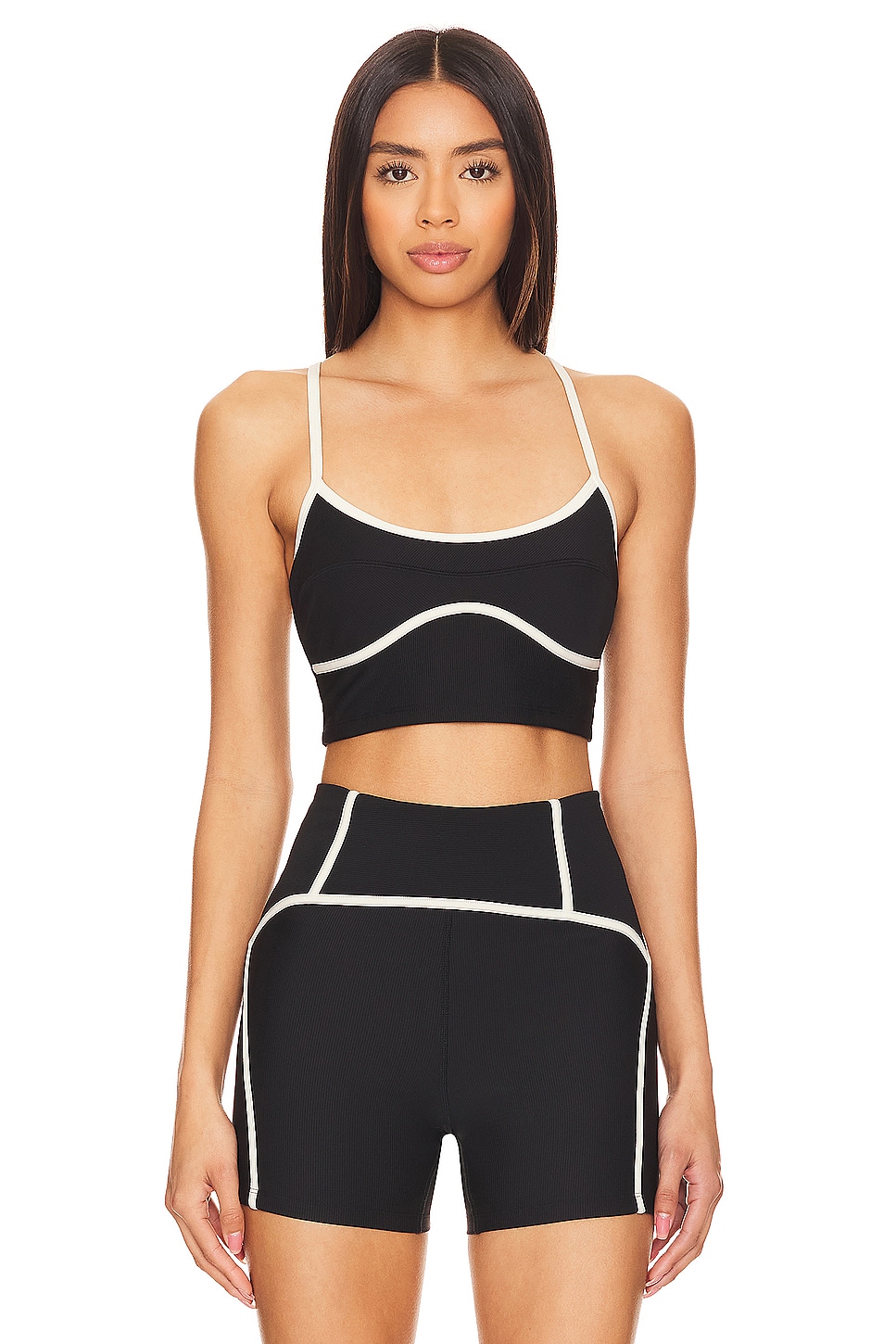 LSPACE Revel Top in Black & Cream