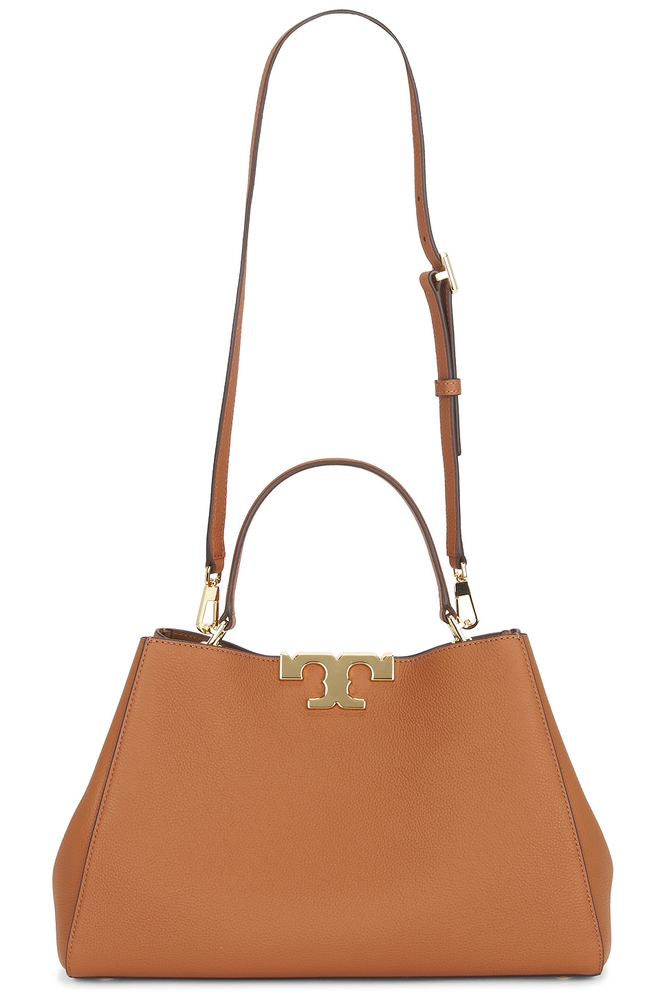 Tory Burch Eleanor Soft Satchel Bag in Aged Tan