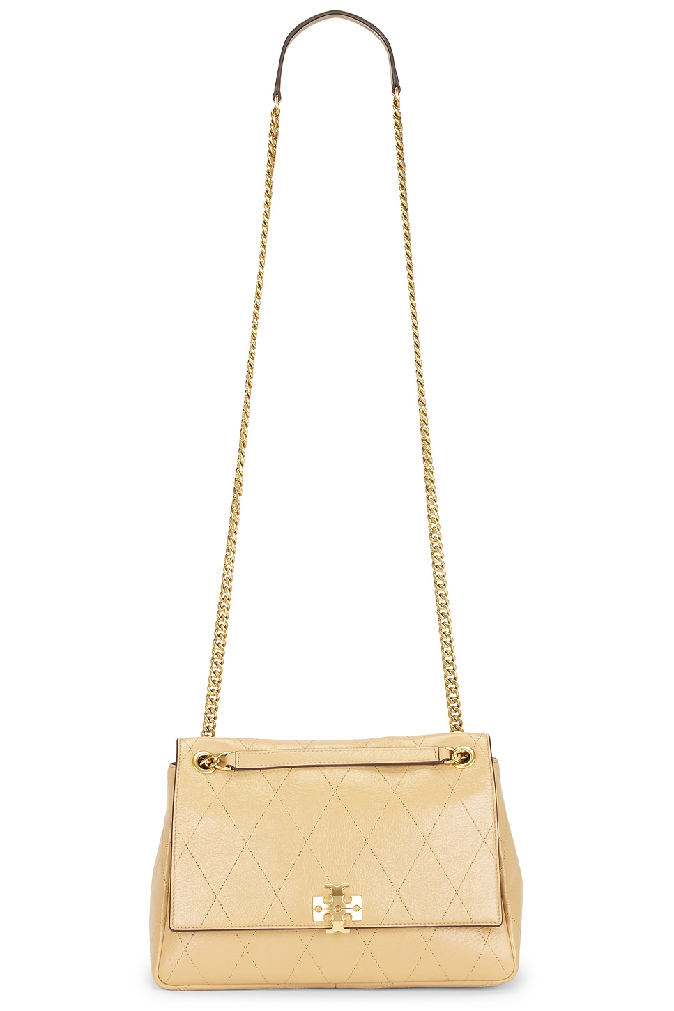 Tory Burch Charlie Quilted Shoulder Bag in Pecan