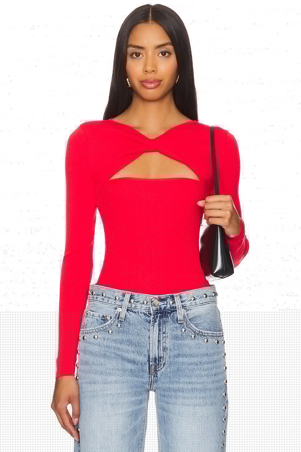 superdown Kenzie Knit Top in Cherry
