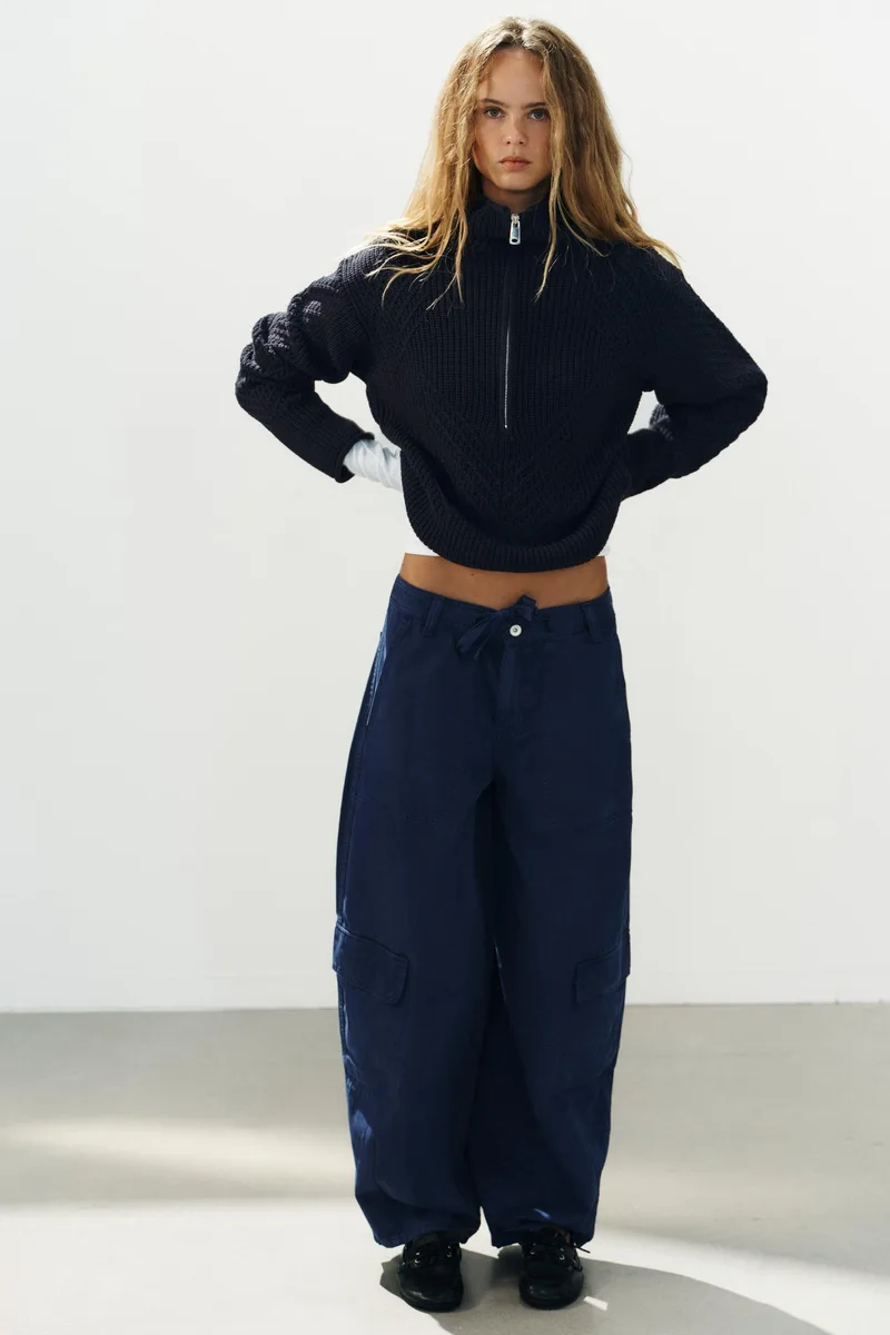 PRINTED OVERSIZED CARGO PANTS