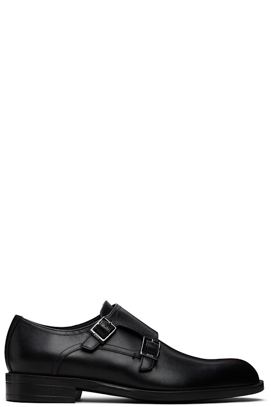 Black Leather Monkstraps
