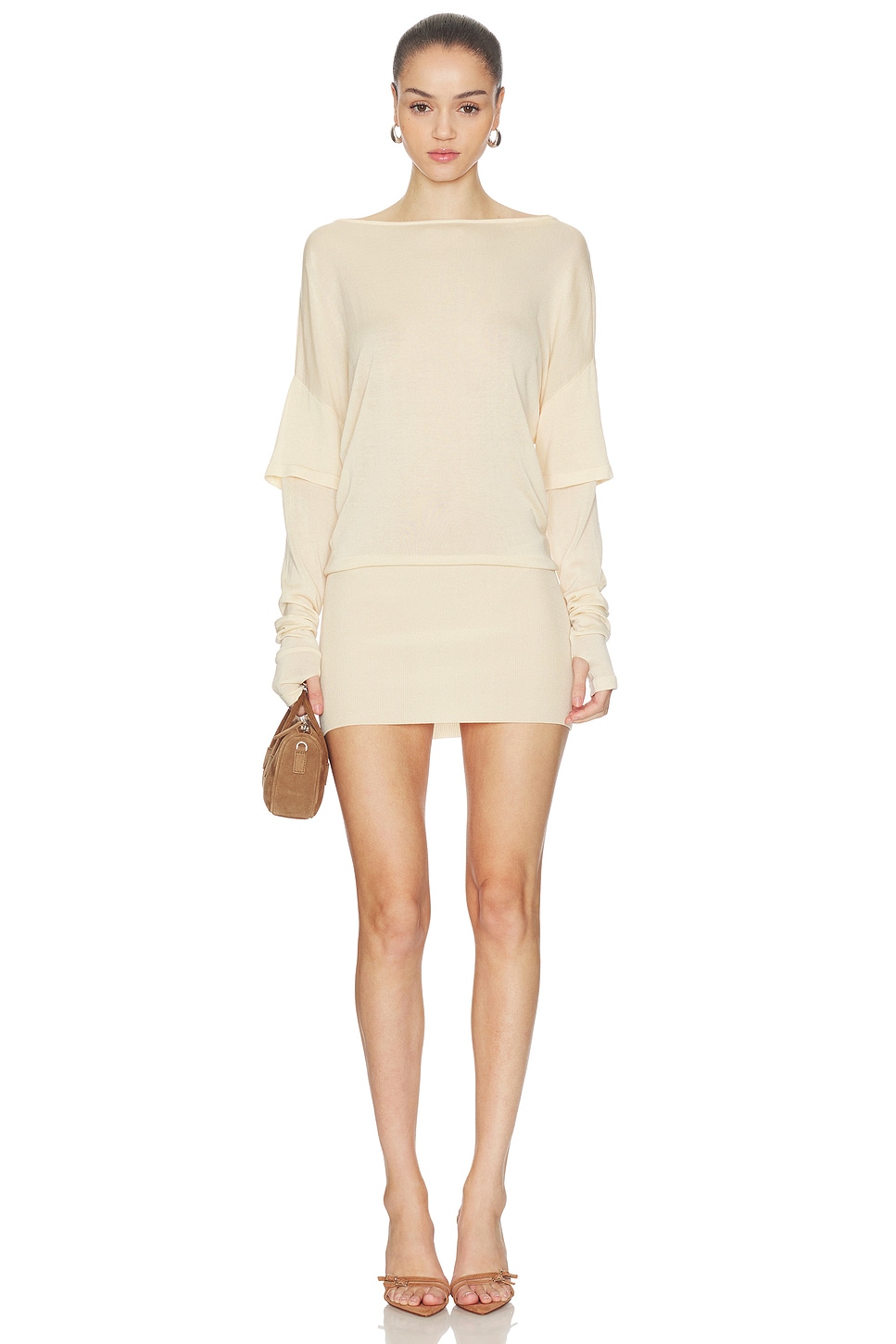 Aya Muse Rea Dress in Taupe