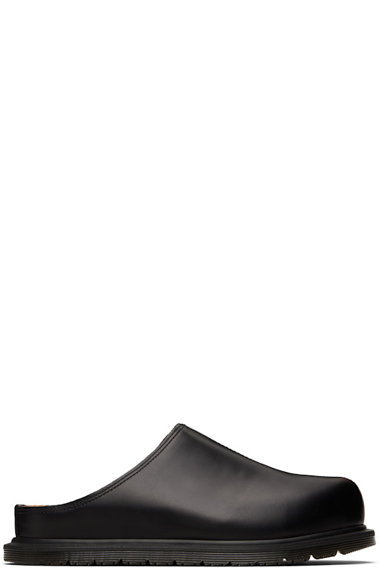 Black San Leather Mule Loafers