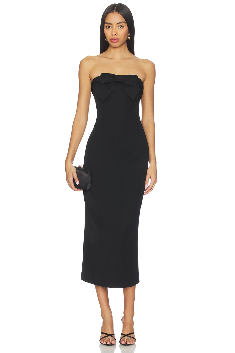 Line & Dot Elodie Midi Dress in Black