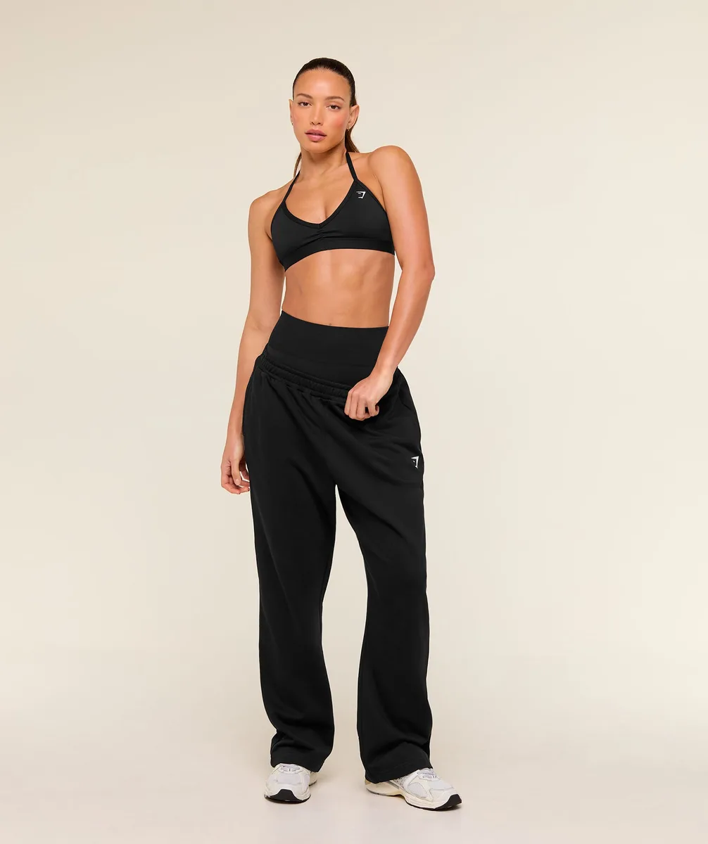 Gymshark Training Fleece Straight Leg Regular Joggers - Black
