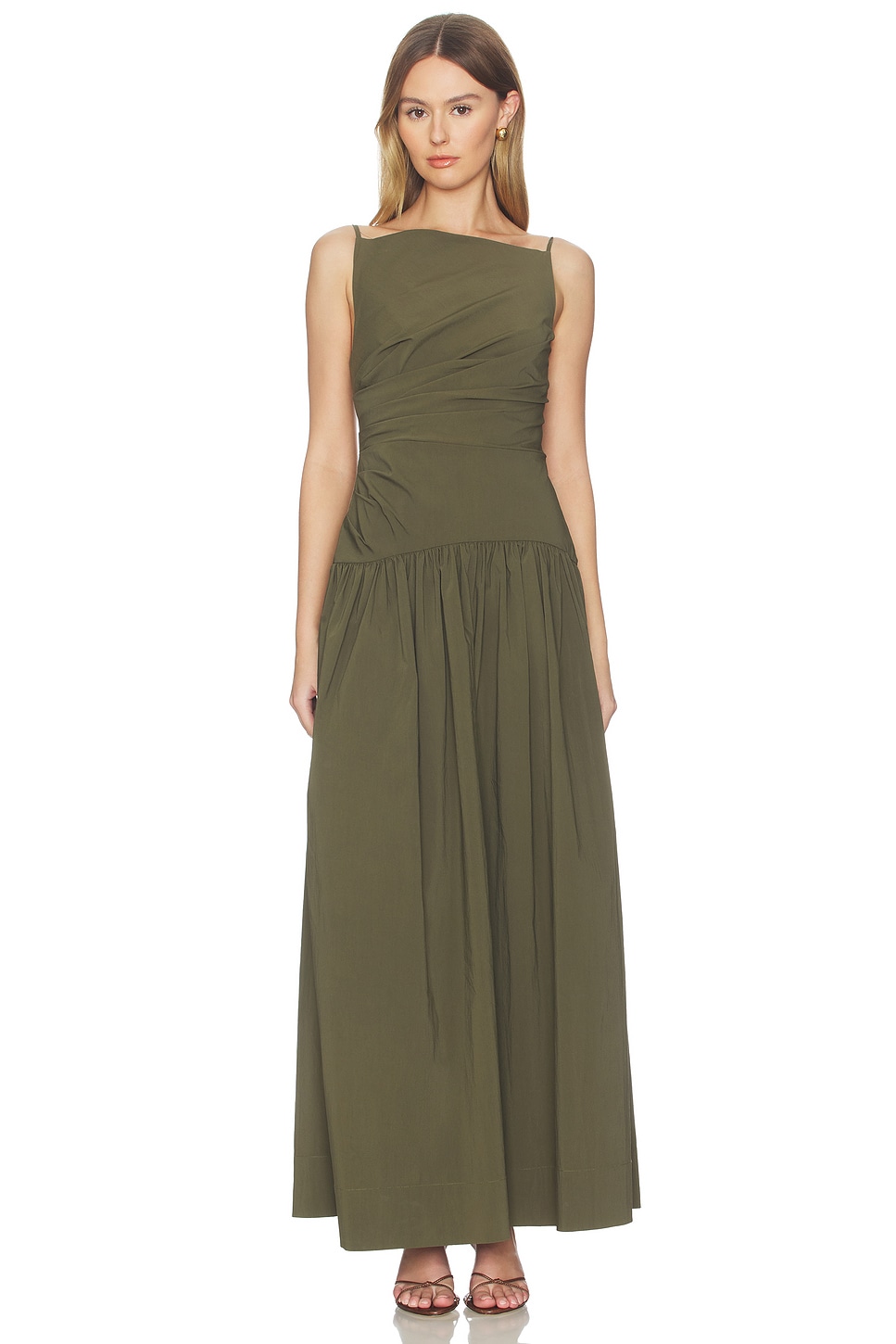 Shona Joy Campbell Square Neck Maxi Dress in Jungle