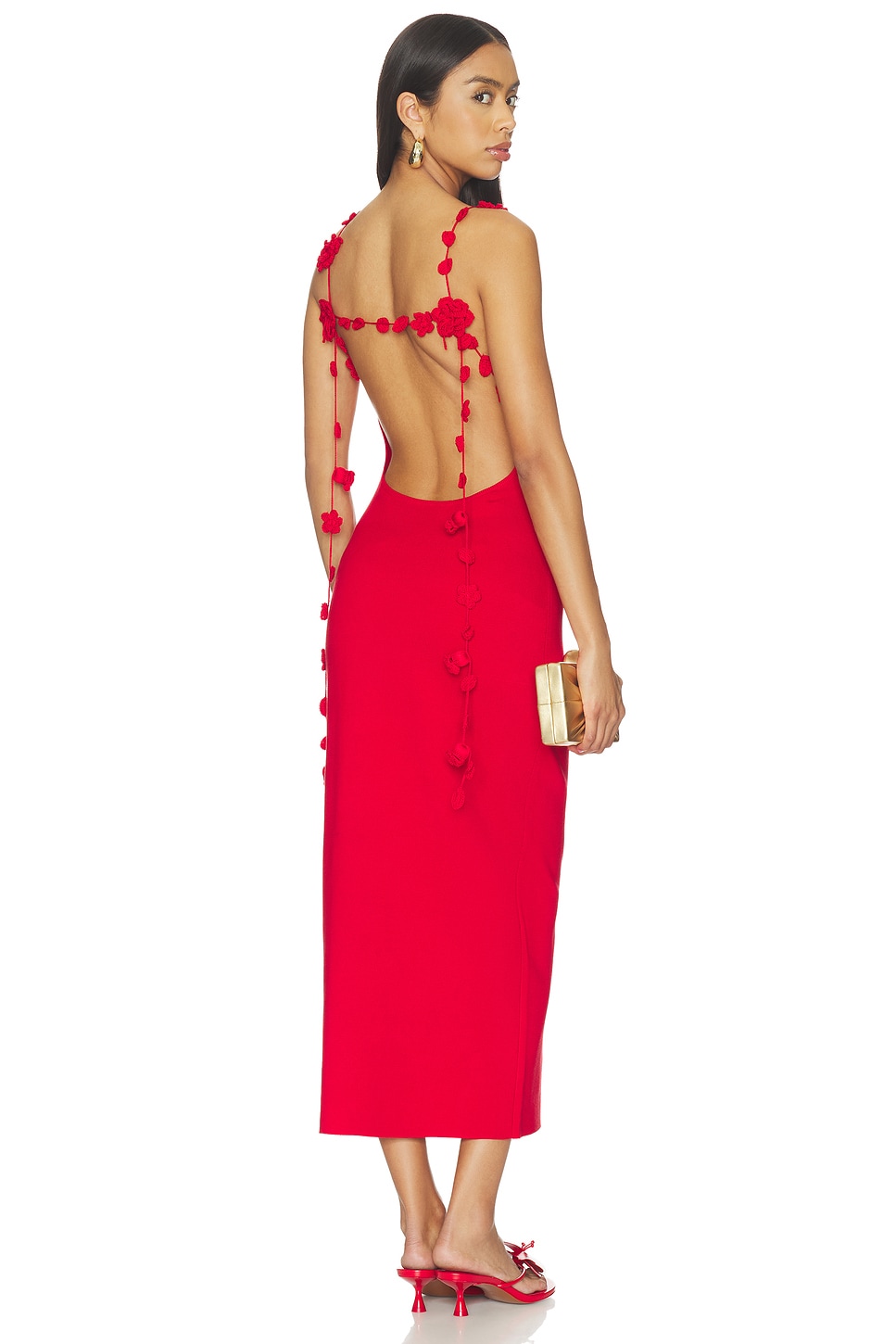 Cult Gaia Giuliana Dress in Vermillion
