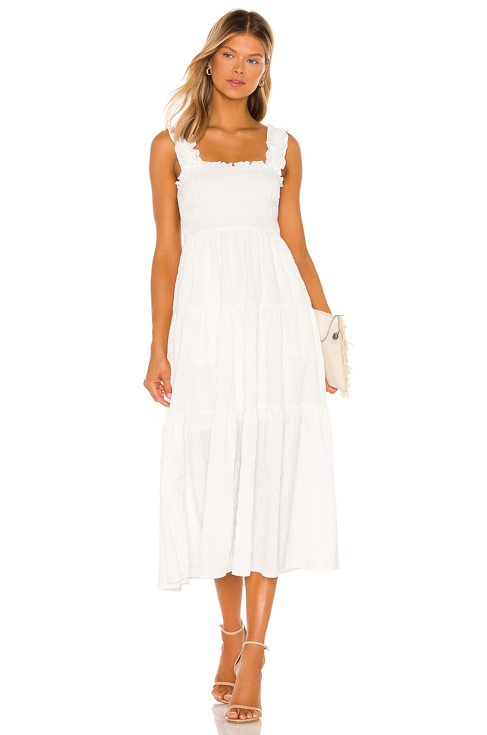 MAJORELLE Kimmie Midi Dress in Natural