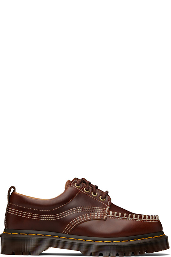 Brown Lowell Leather Moc Toe Derbys