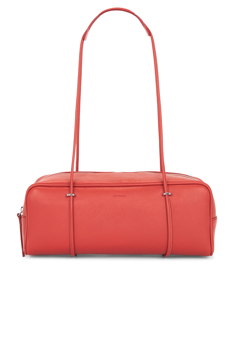 BY FAR Kimberly East-West Shoulder Bag in Blood Red