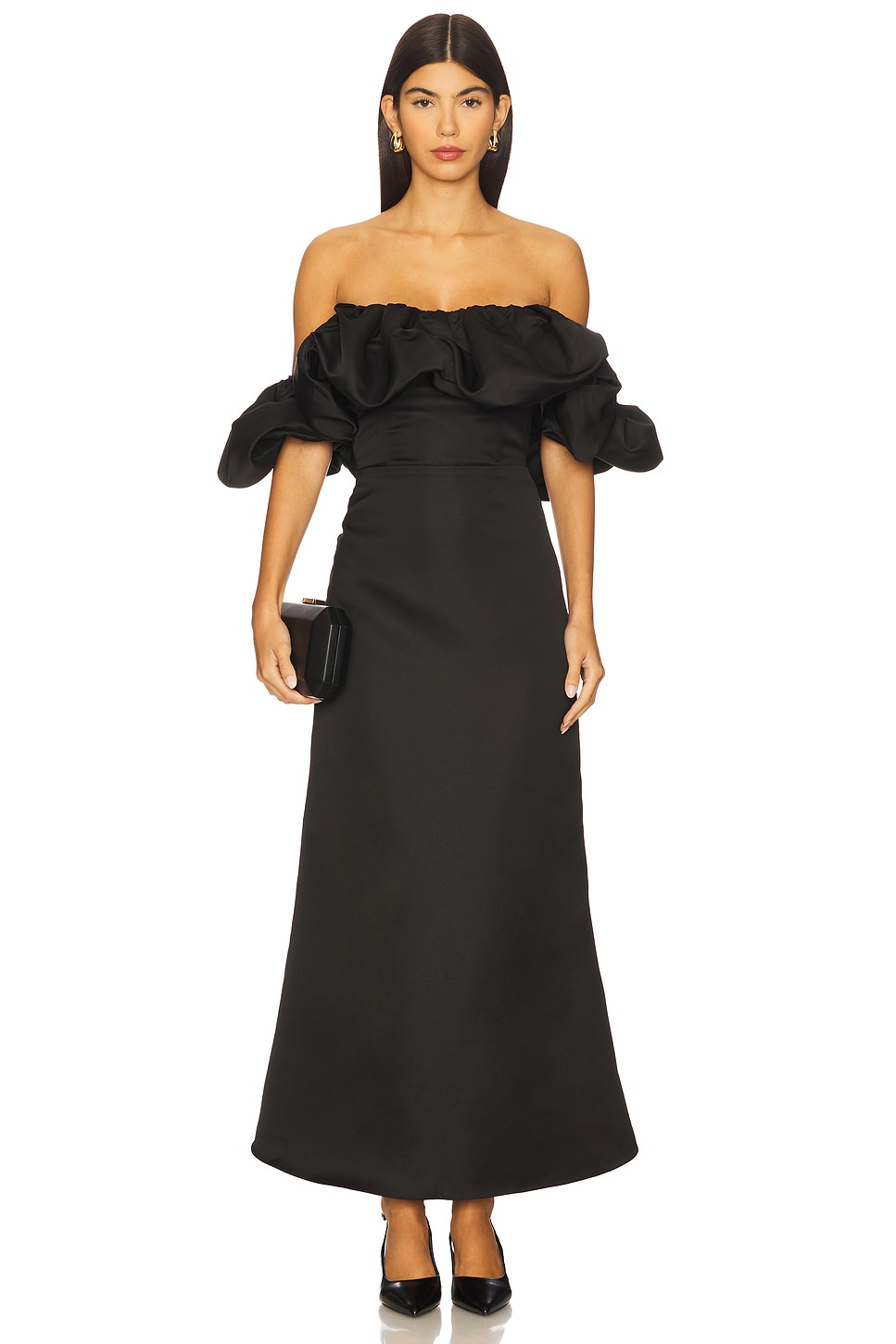 ELLIATT Sharon Midi Dress in Black