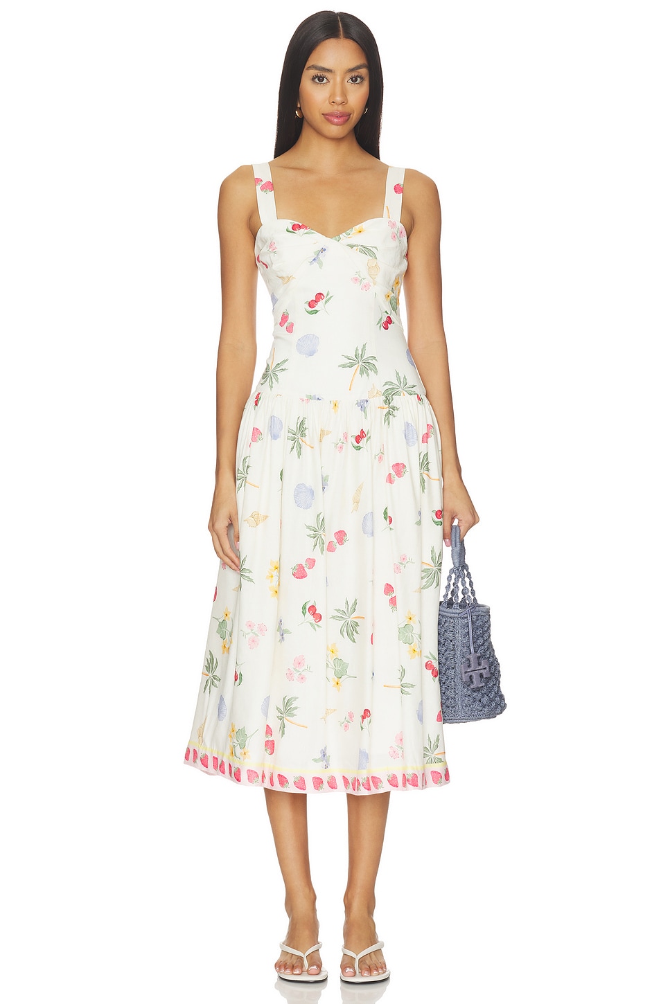 Amanda Uprichard Soho Midi Dress in Boardwalk Print