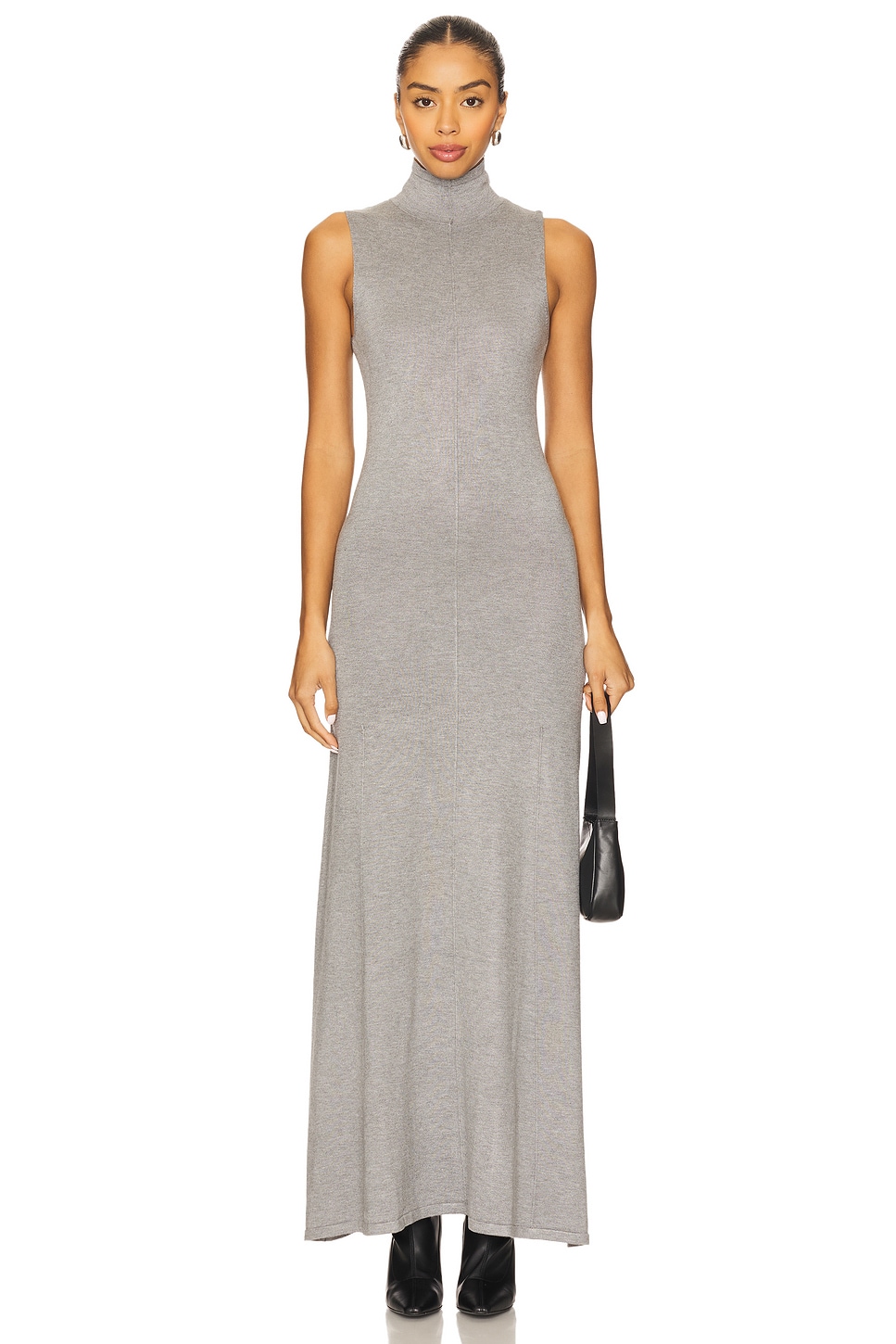 Bardot Astoria Knit Maxi Dress in Dove Grey