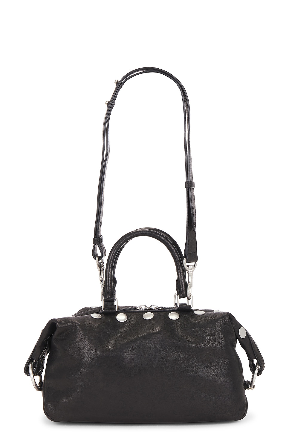 MARGESHERWOOD Dumpling Stud Mini Bag in Black Washed Nappa