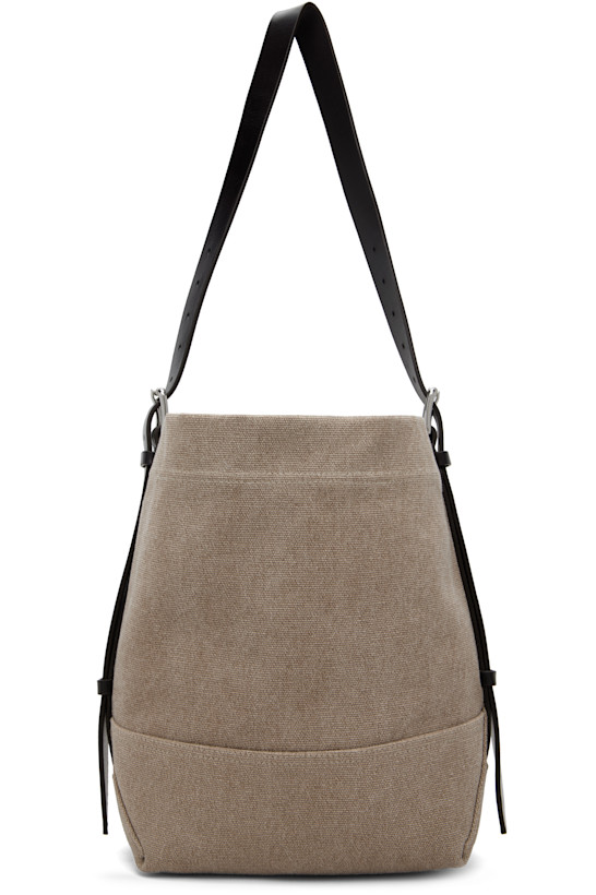 Beige Small Belted Tote
