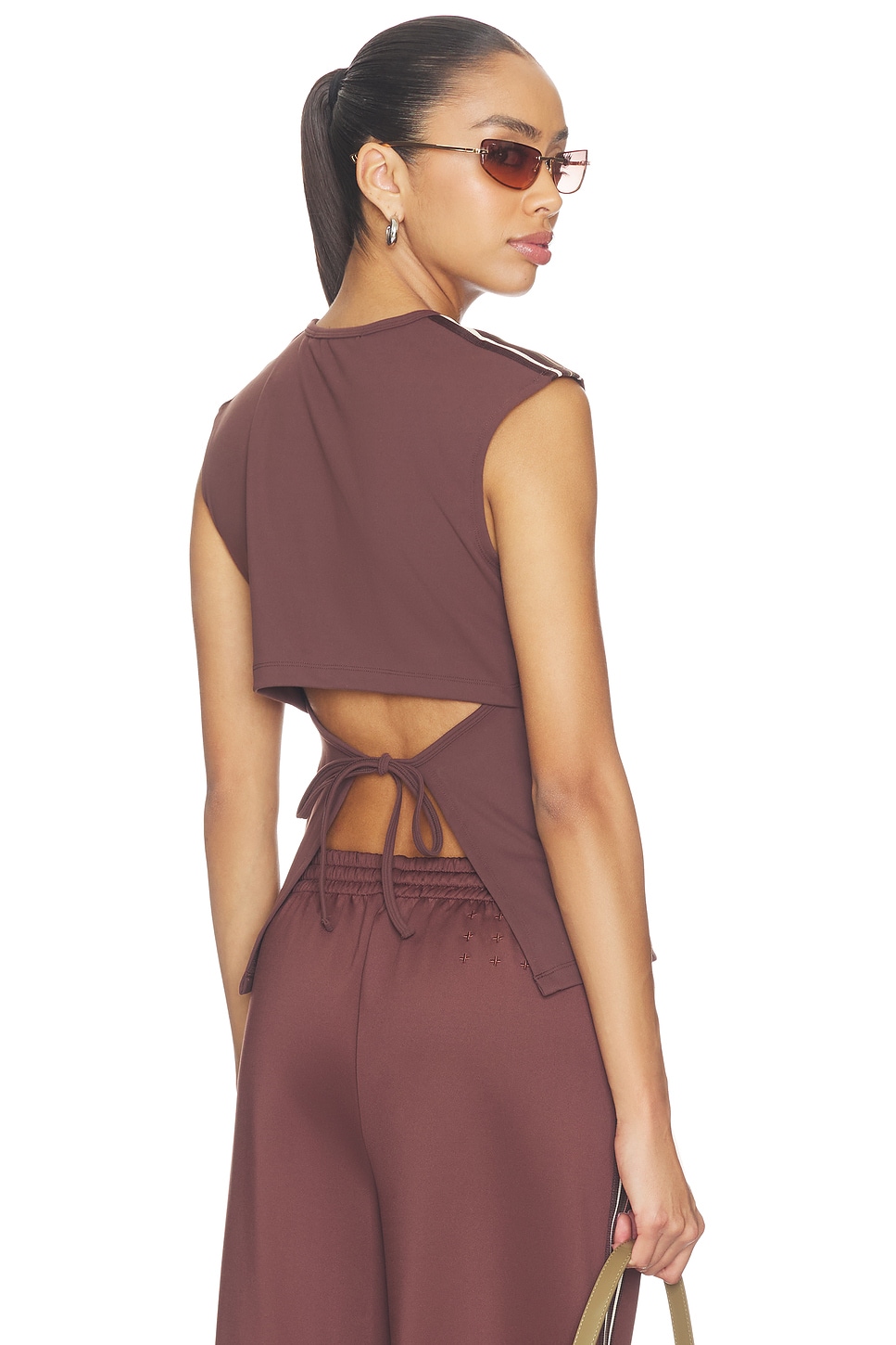 Ksubi 99 Slim Open Back Tee in Mocha