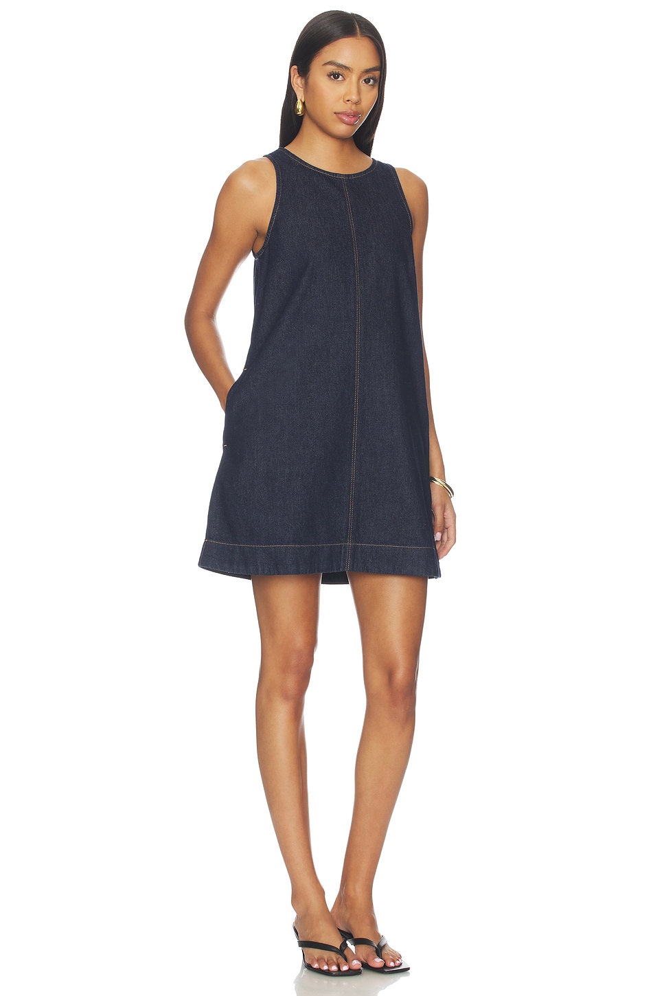 Madewell Halter Dress in Rinse