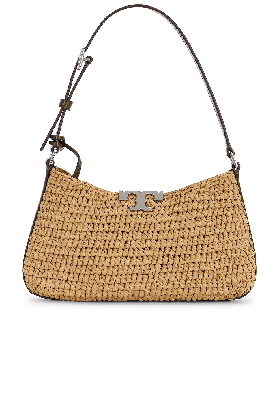Tory Burch Eleanor Straw Slim Shoulder Bag in Honeycomb
