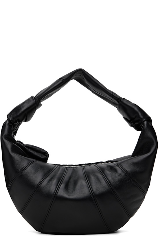 Black Mini Fortune Croissant Leather Bag