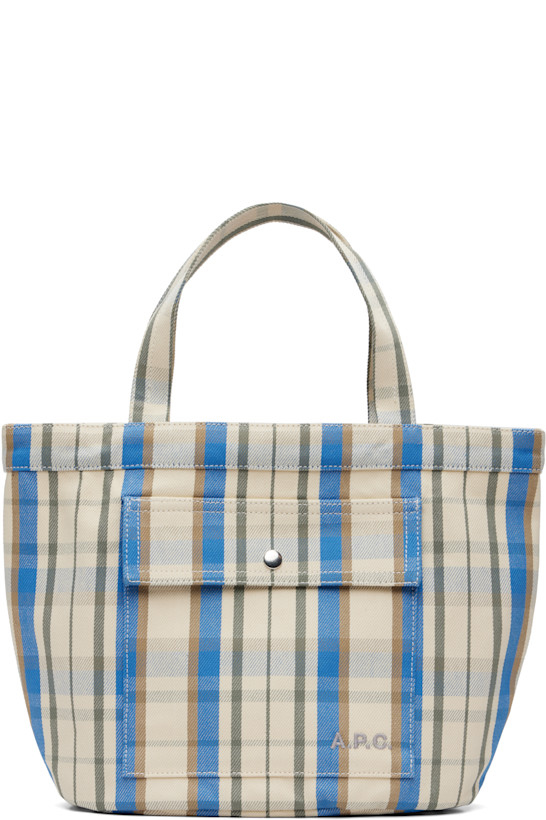 Off-White & Blue Jade Tote