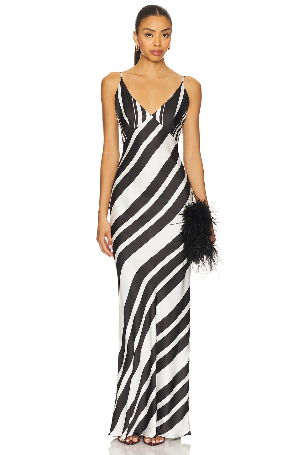 SNDYS Agnes Maxi Dress in Black & White